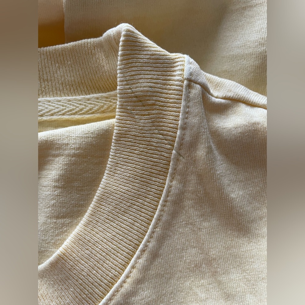 New J.Crew Women Crew Neck Yellow Top Size Medium - Picture 7 of 10